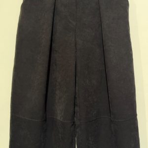 PANTALON A PINCE VELOURS NOIR LISSE